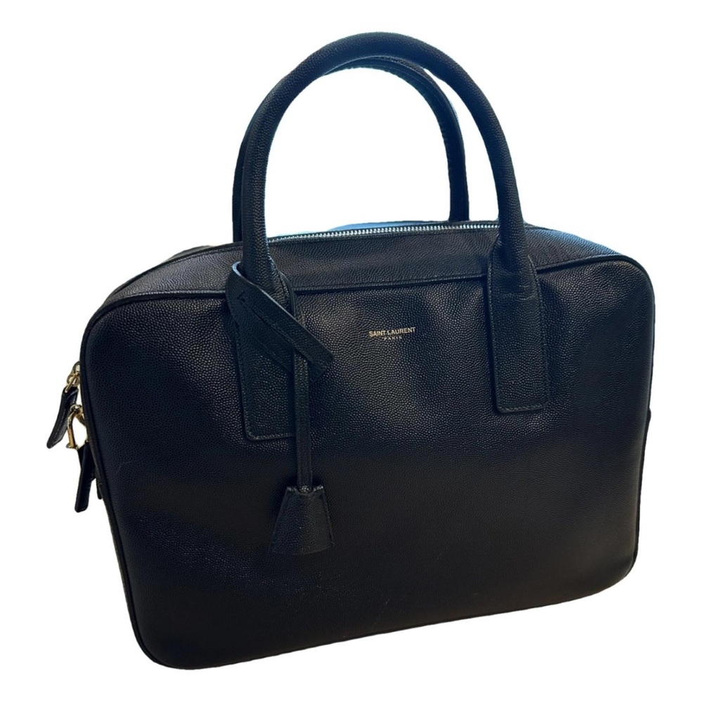 SAINT LAURENT Elegant Black Tablet Bag